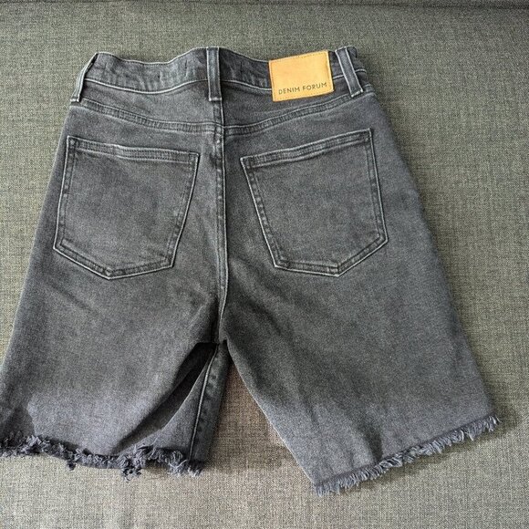 Aritzia Denim Forum 50's Arlo Long Short in Washed Black - Picture 2 of 9